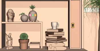 Комната с вазами