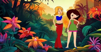 Девушки застряли в джунглях Девушки застряли в джунглях