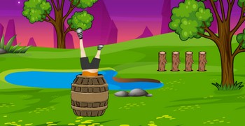 Вниз головой в бочке Вниз головой в бочке