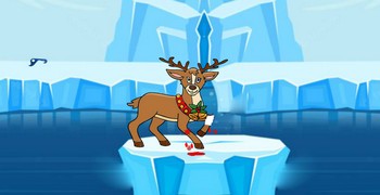 Раненый олень на льдине Раненый олень на льдине