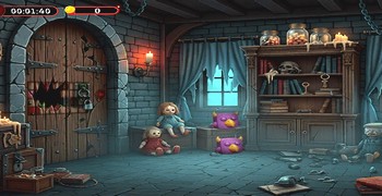 Побег девушки от красного духа