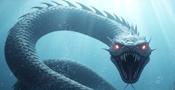 Грозный морской змей попался